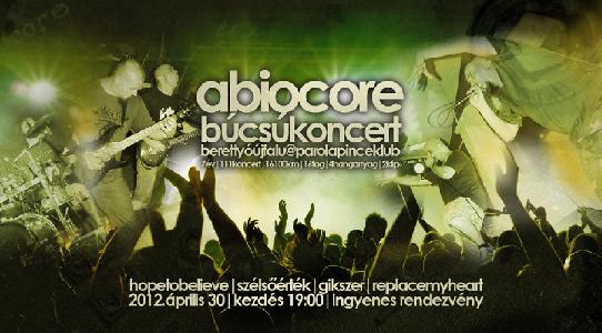 Abiocore (BÚCSÚKONCERT), H2B, Szélső érték, Gikszer, Replace My Heart Parola Pinceklub